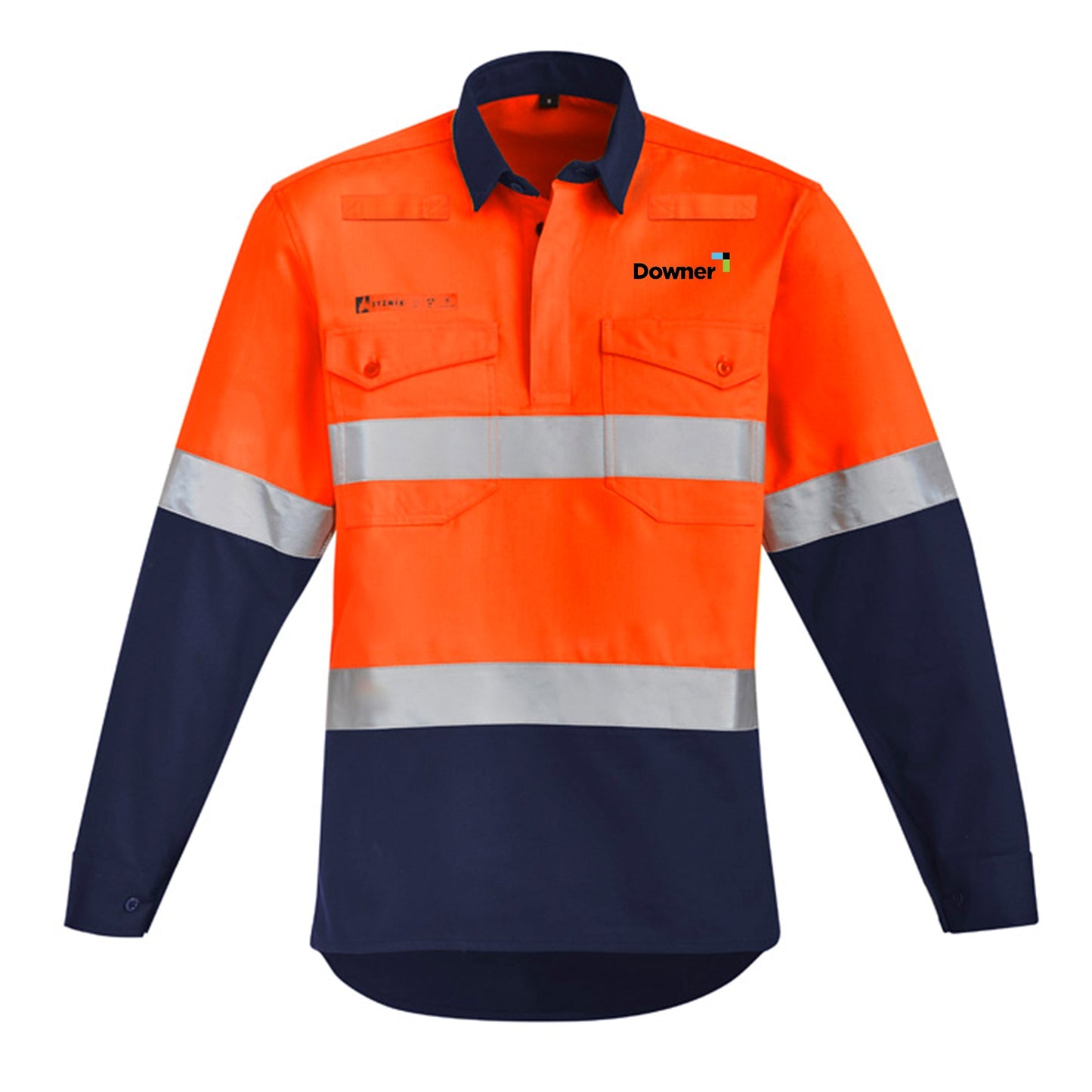 HRC 2 Closed Front Shirt - Orange-Navy