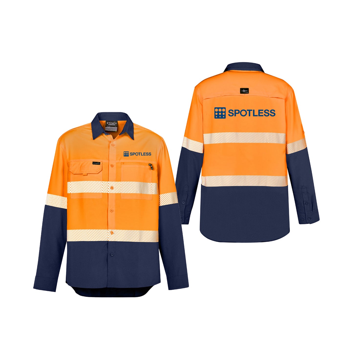 ESSENTIALS M HV OutD Seg Shirt - Orange/Navy