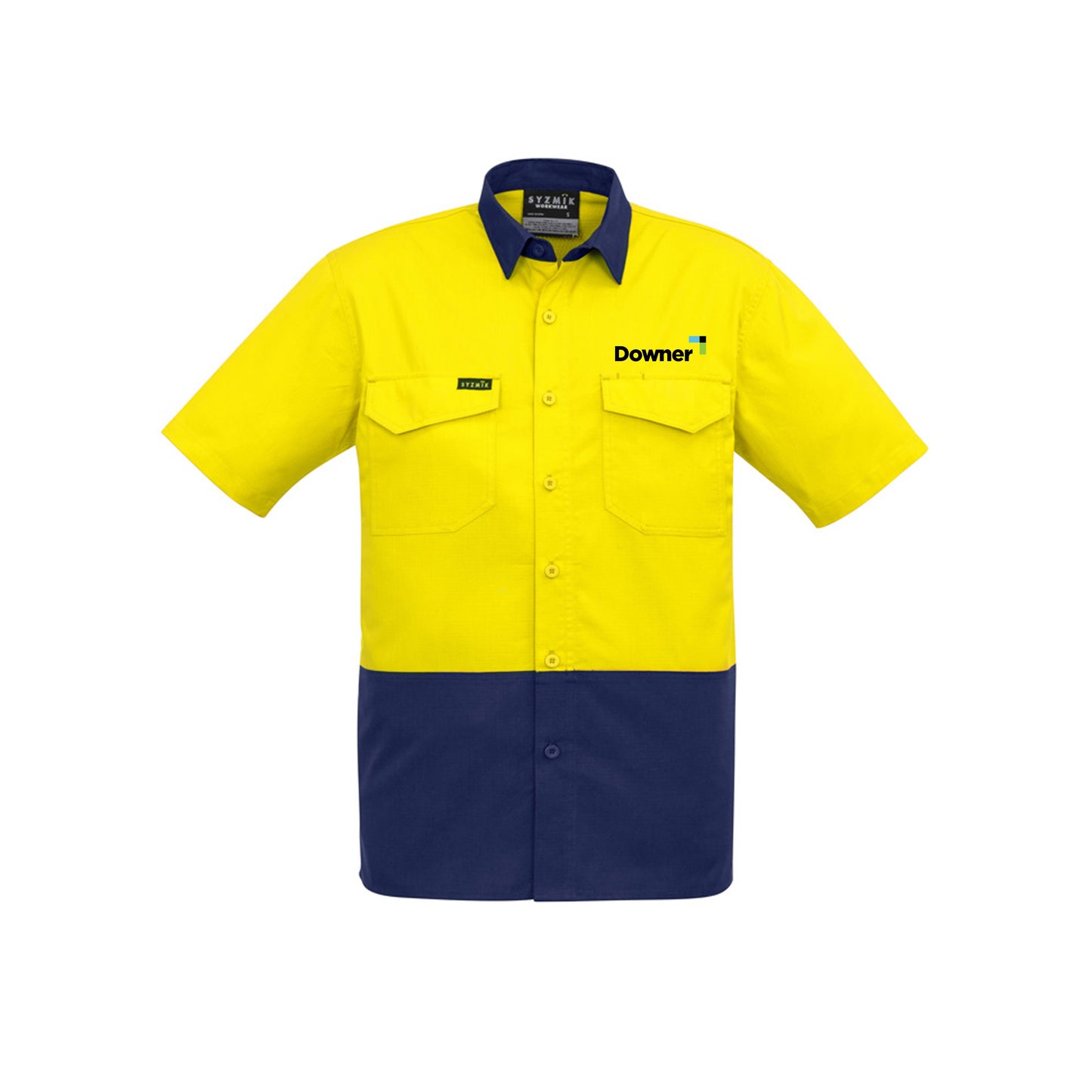 S-S Rugged Shirt - Yellow-Navy