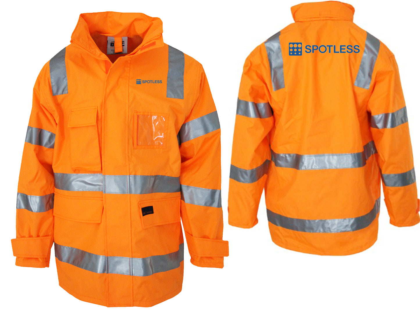 Hi Vis VIC Rail Rain Jacket - ORANGE
