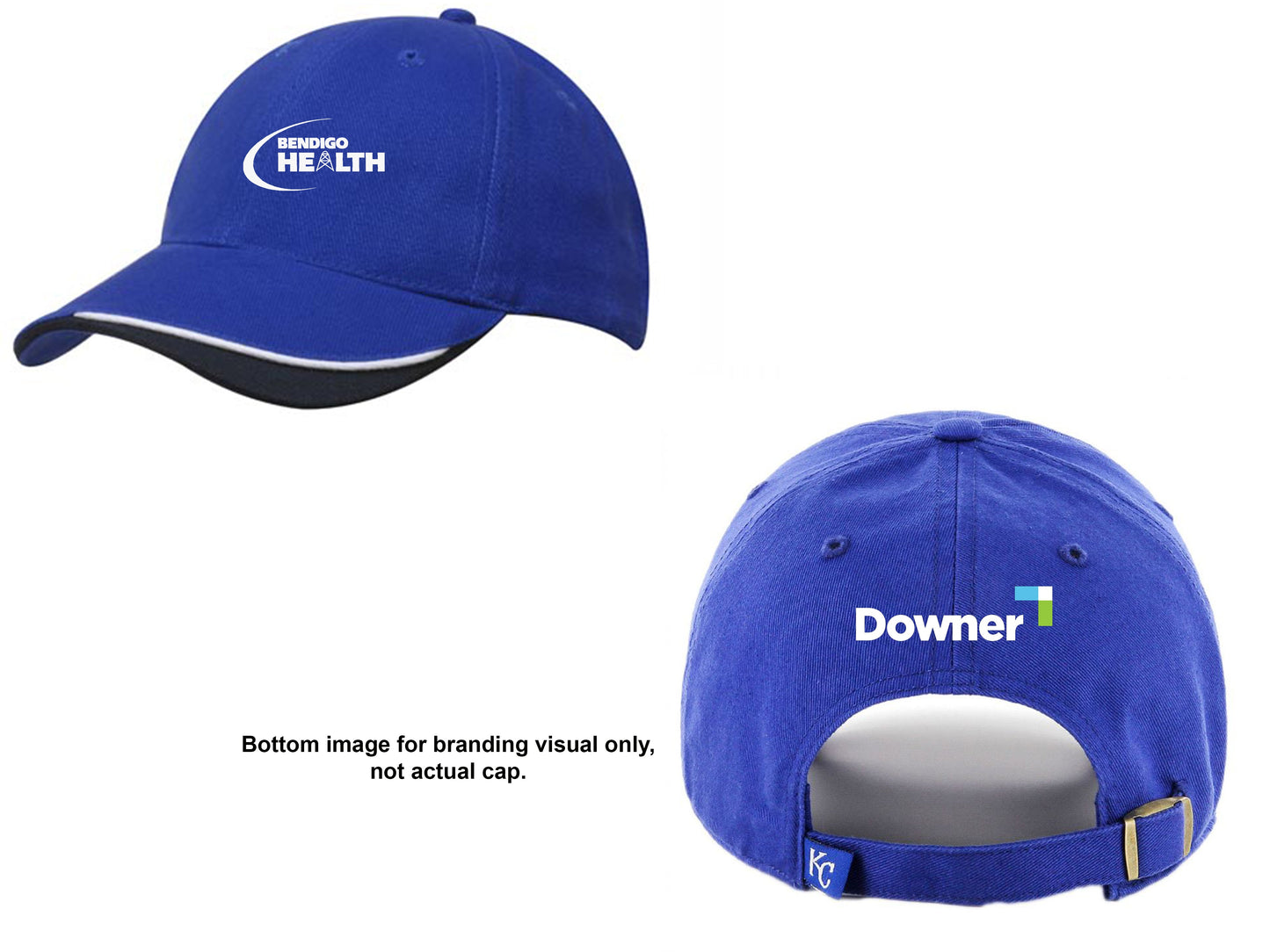 Brushed Cotton Cap - Royal/White