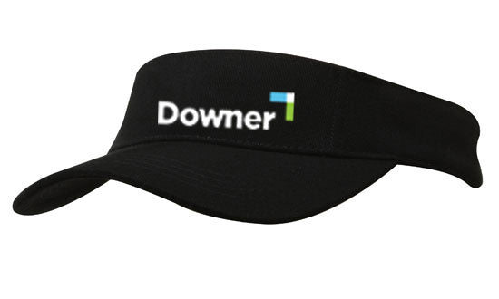 Brushed Heavy Cotton Visor - BLACK