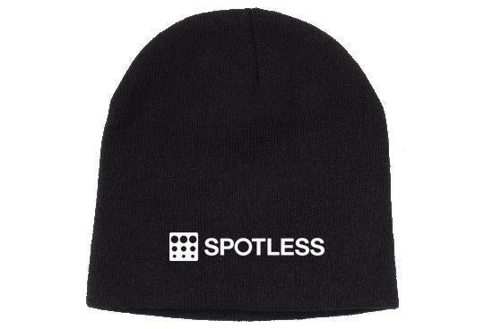 ROLLED DOWN ACRYLIC BEANIE - BLACK