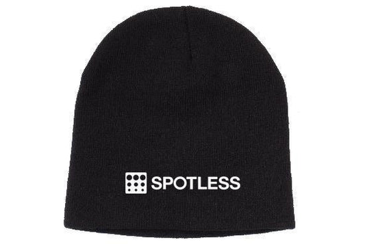 ROLLED DOWN ACRYLIC BEANIE - BLACK