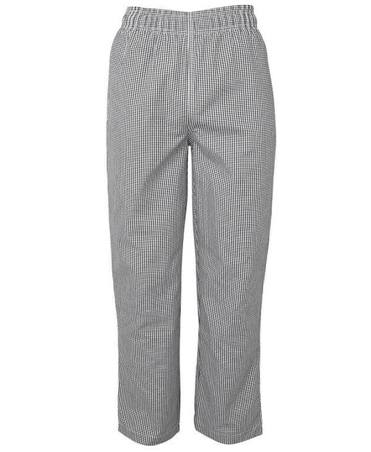 Mens Chef Pant Elasticated   - WHITE-BLACK