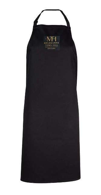 Apron Bib NO Pocket - BLACK