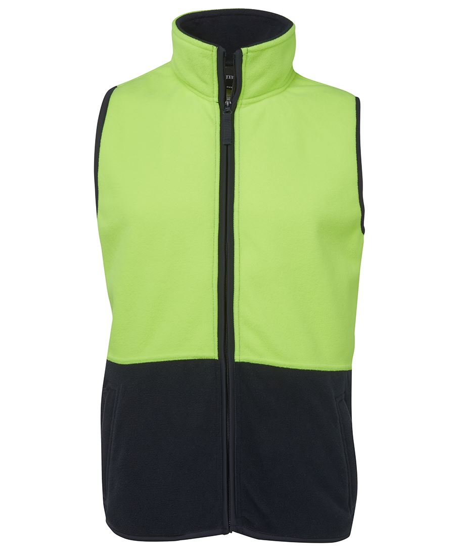 Hi Vis Polar Vest              - Yellow-Navy