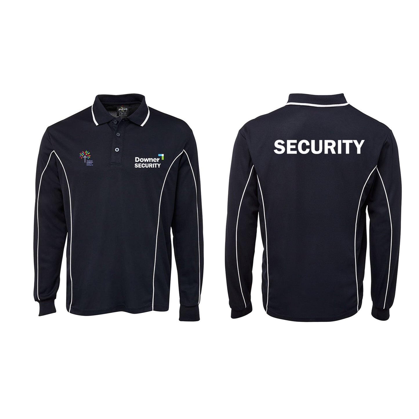 PODIUM L/S POLO - NAVY/WHITE
