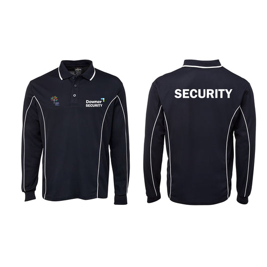PODIUM L/S POLO - NAVY/WHITE