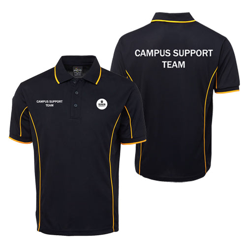 PIPING POLO S-S - NAVY/GOLD