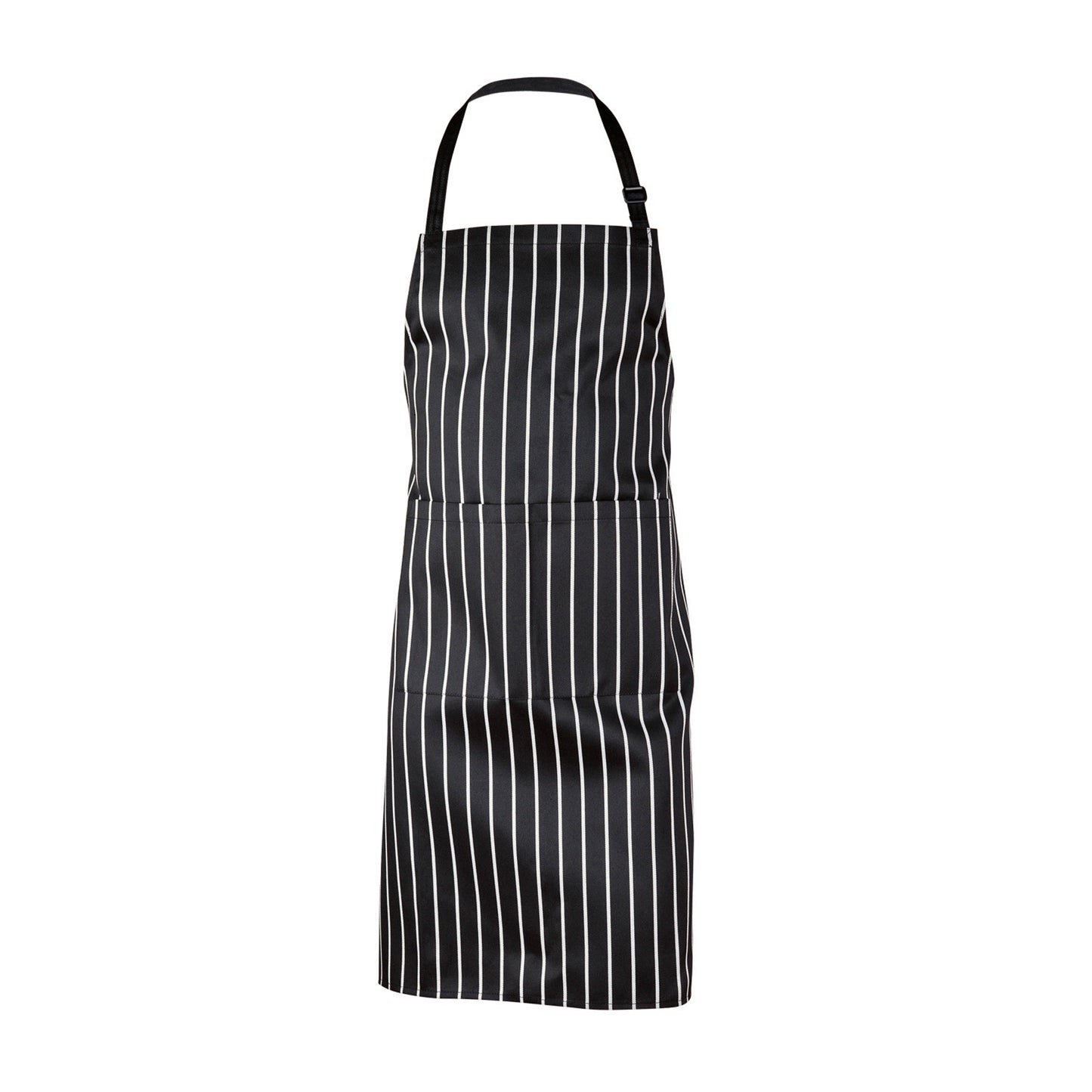 Bib Stripe Apron - BLACK-WHITE
