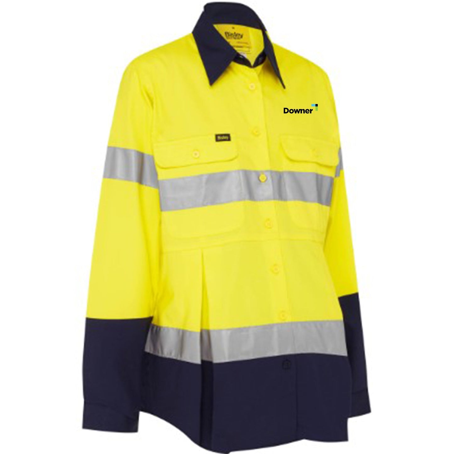 Womens Taped HiVis Mater - Yellow-Navy