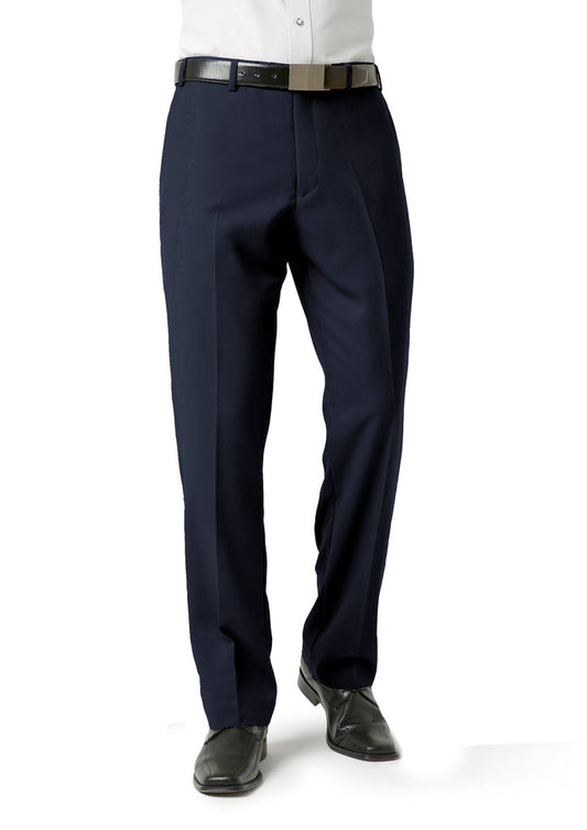 Mens Flat Front Pant    - NAVY