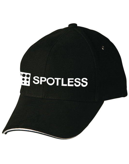 Cap Brushed Cotton S'wi - BLACK-WHITE