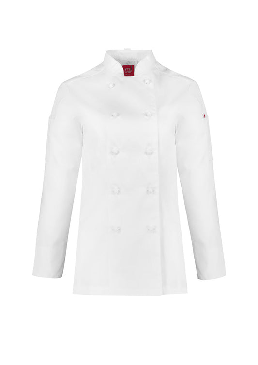 Ladies Chefs Jacket L-S - WHITE