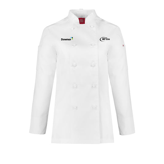 Ladies Chefs Jacket L-S - WHITE