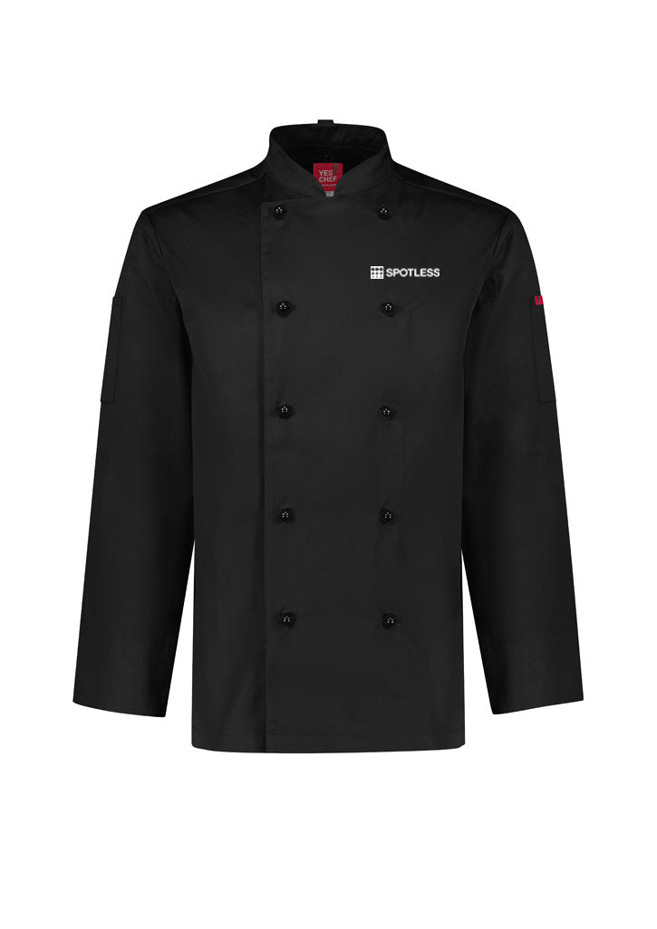 Chefs Jacket L-S - BLACK