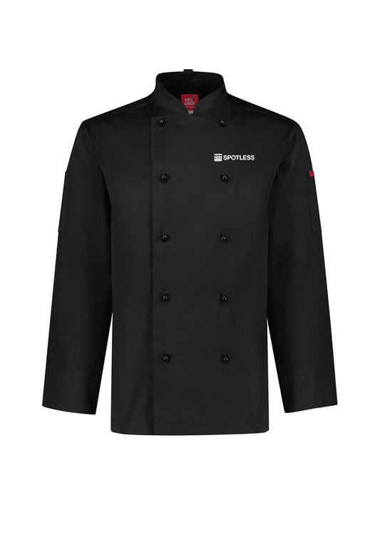 Chefs Jacket L-S - BLACK