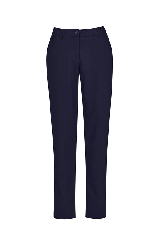 COMF WAIST Ladies Slim Pant    - NAVY