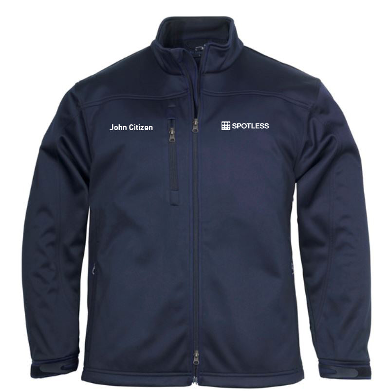 Mens Biz Tech Soft Shell Jacket - Personalised -  NAVY