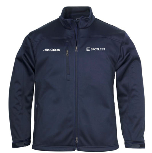 Mens Biz Tech Soft Shell Jacket - Personalised -  NAVY