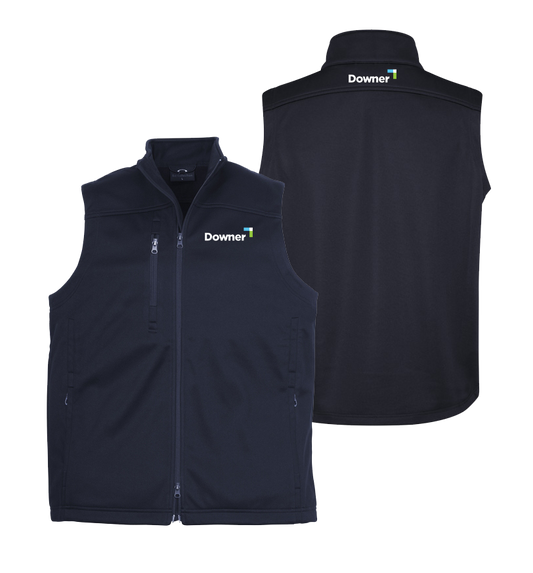 MENS BIZ TECH SOFT SHELL VEST - NAVY