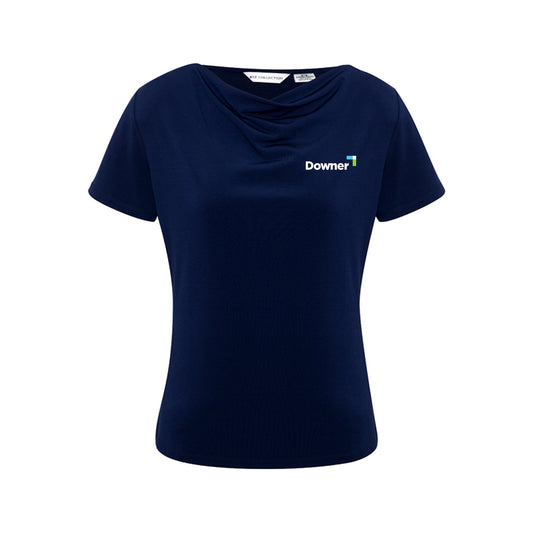 Ava Ladies Knit Top     - Midnight Blue