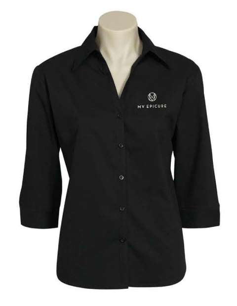 Metro Ladies 3-4 Shirt - BLACK