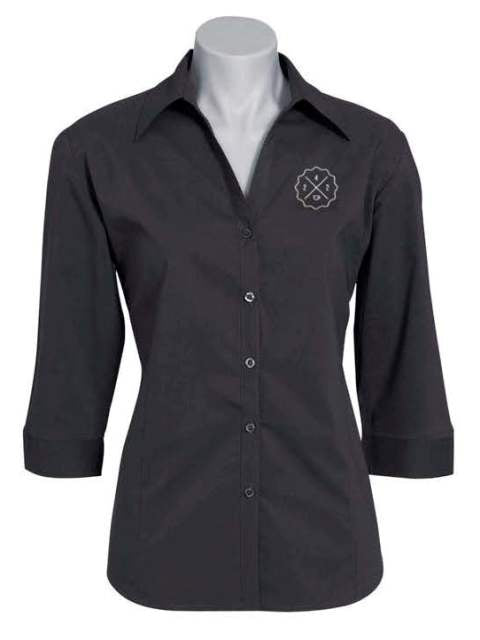 Metro Ladies 3-4 Shirt - CHARCOAL