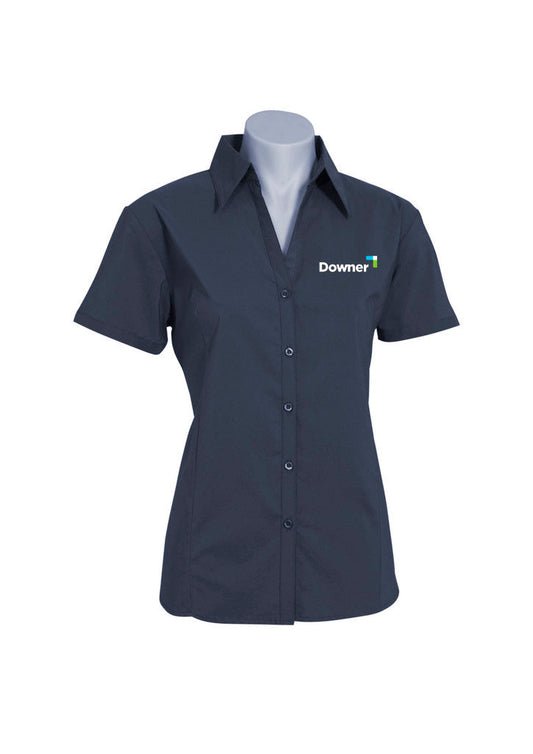 LADIES S-S METRO SHIRT         - CHARCOAL