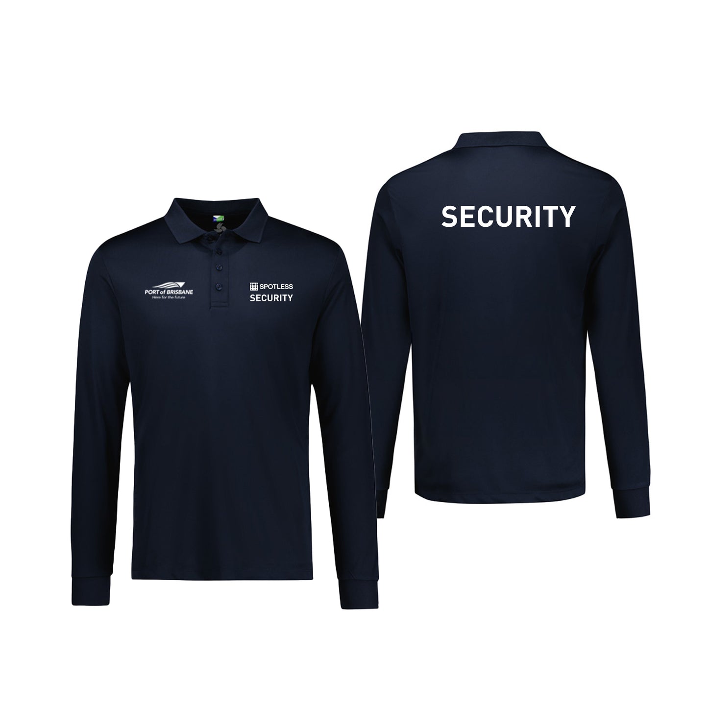 Mens Action Long Sleeve Polo - NAVY
