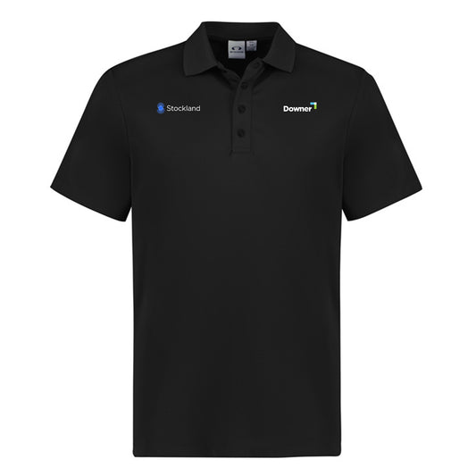 Mens Action Short Sleeve Polo - BLACK