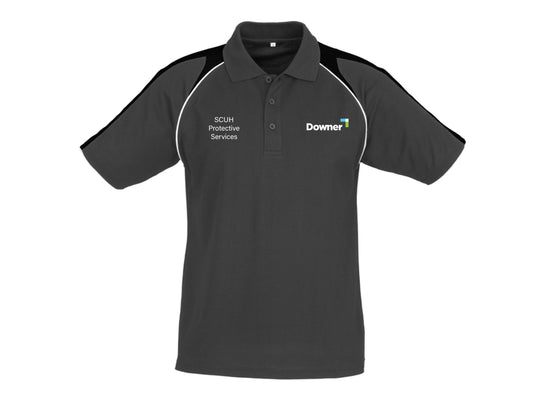 TRITON MENS POLO  - ASH-BLACK-WHITE