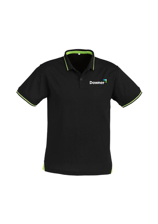 CITY M Cotton Pique S-S Polo   - BLACK