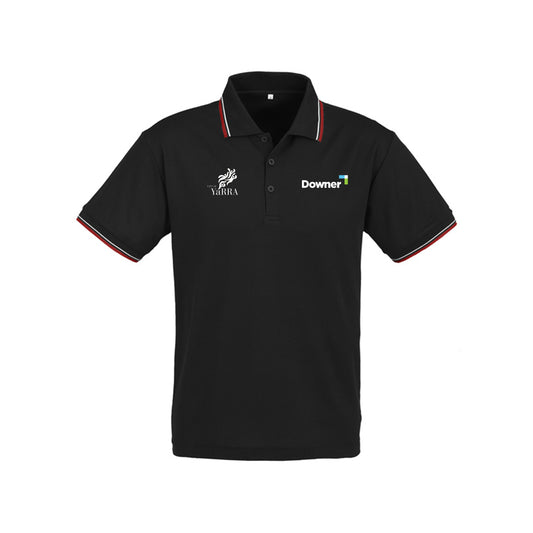 CAMBRIDGE MENS POLO  - BLACK-RED-WHITE