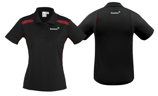 UNITED POLO LADIES - BLACK/RED