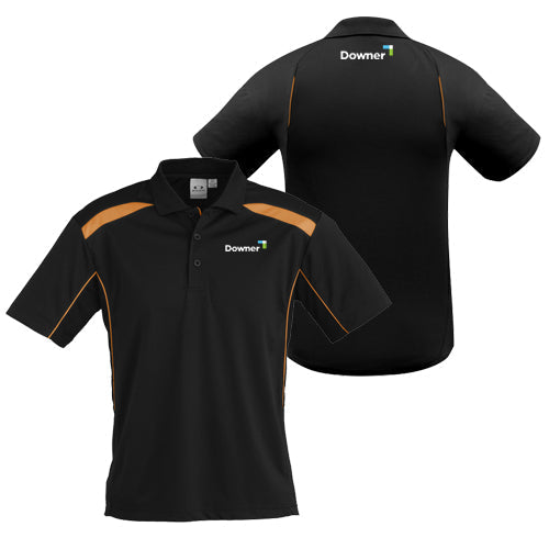 MTO UNITED POLO MENS - BLACK/ORANGE