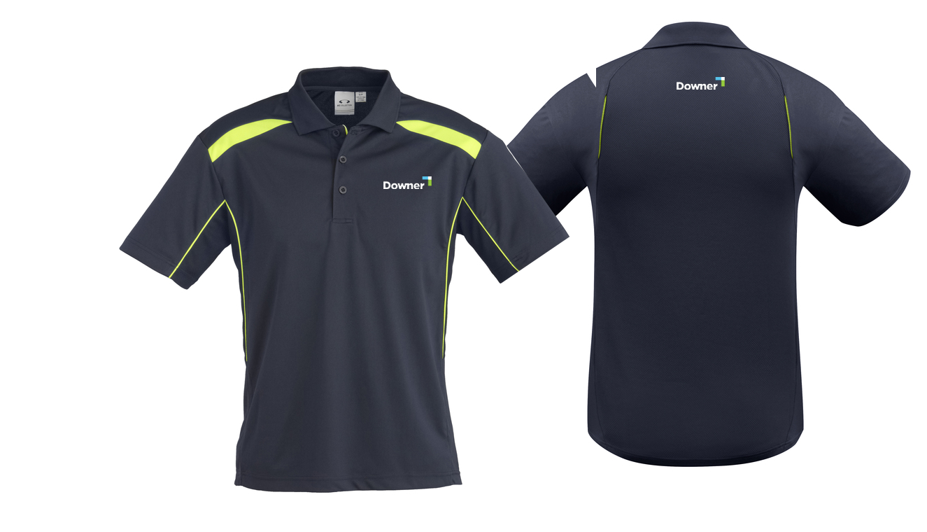 UNITED POLO MENS - NAVY/LIME
