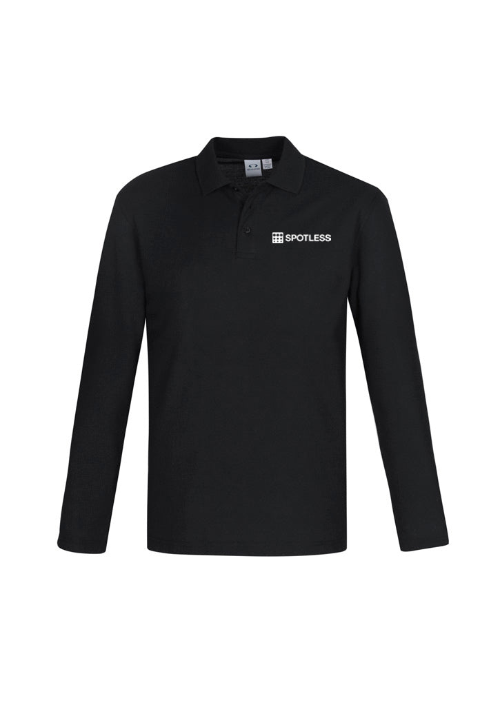 CREW M L-S Polo – BLACK