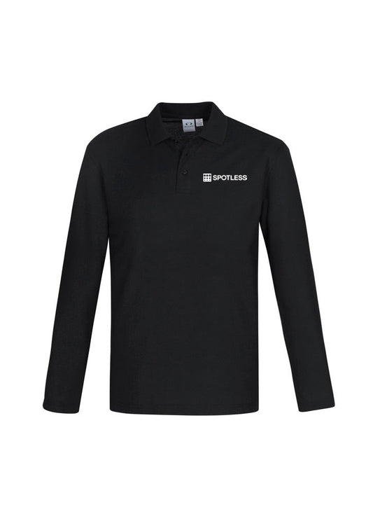 CREW M L-S Polo – BLACK