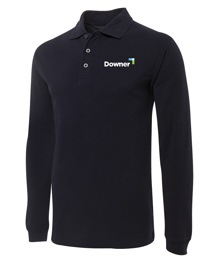 MENS CREW  L-S POLO – BLACK