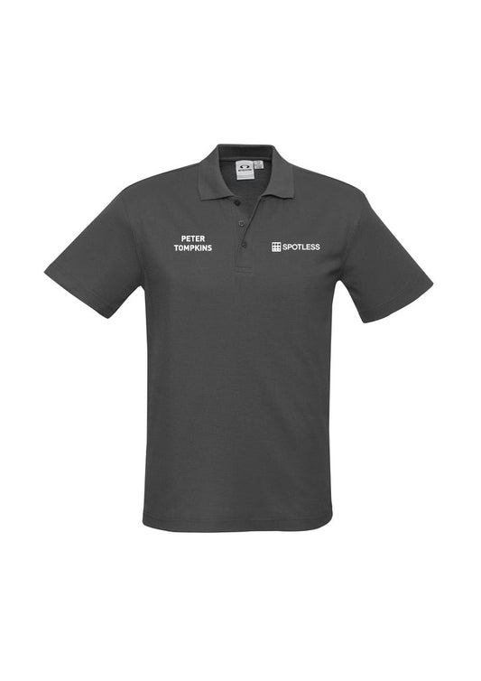 Personalised Crew Mens Polo - Charcoal