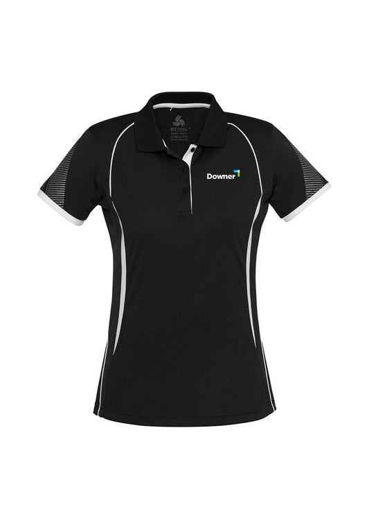 Razor Ladies Polo              - BLACK-WHITE