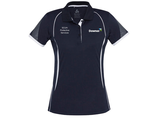RAZOR LADIES POLO - NAVY/WHITE