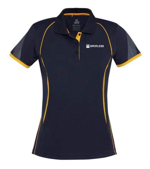 Razor Ladies Polo       - Navy-Gold