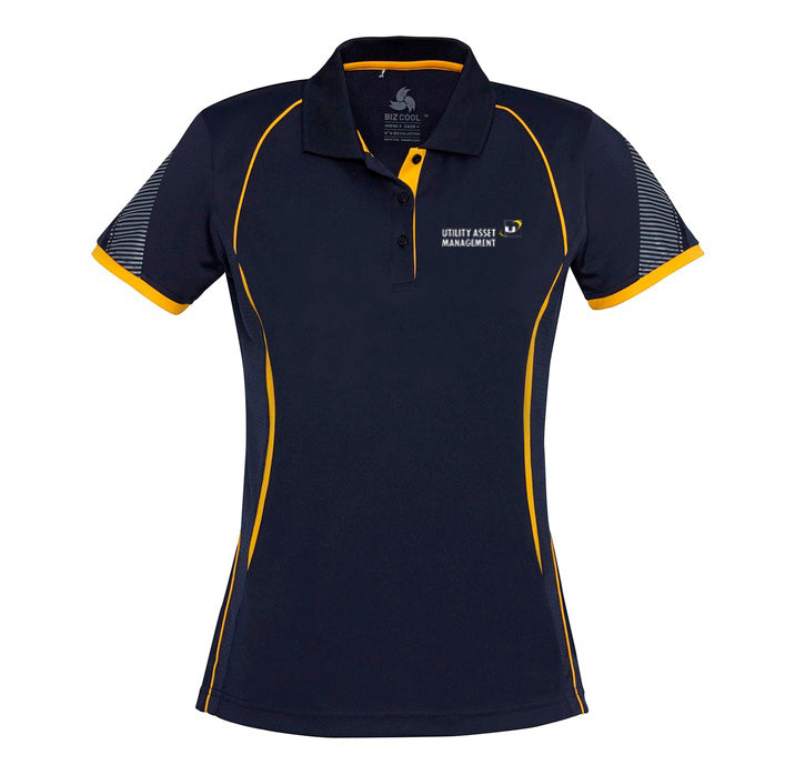 Razor Ladies Polo              - Navy-Gold