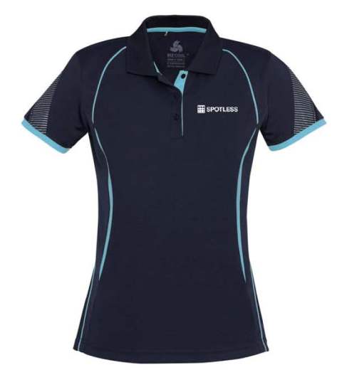 Razor Ladies Polo              - Navy/Sky