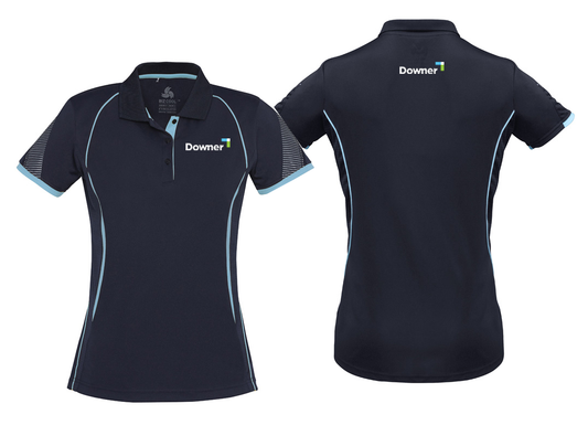 RAZOR LADIES POLO - NAVY-SKY