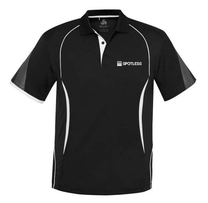 Razor Mens Polo         - BLACK-WHITE