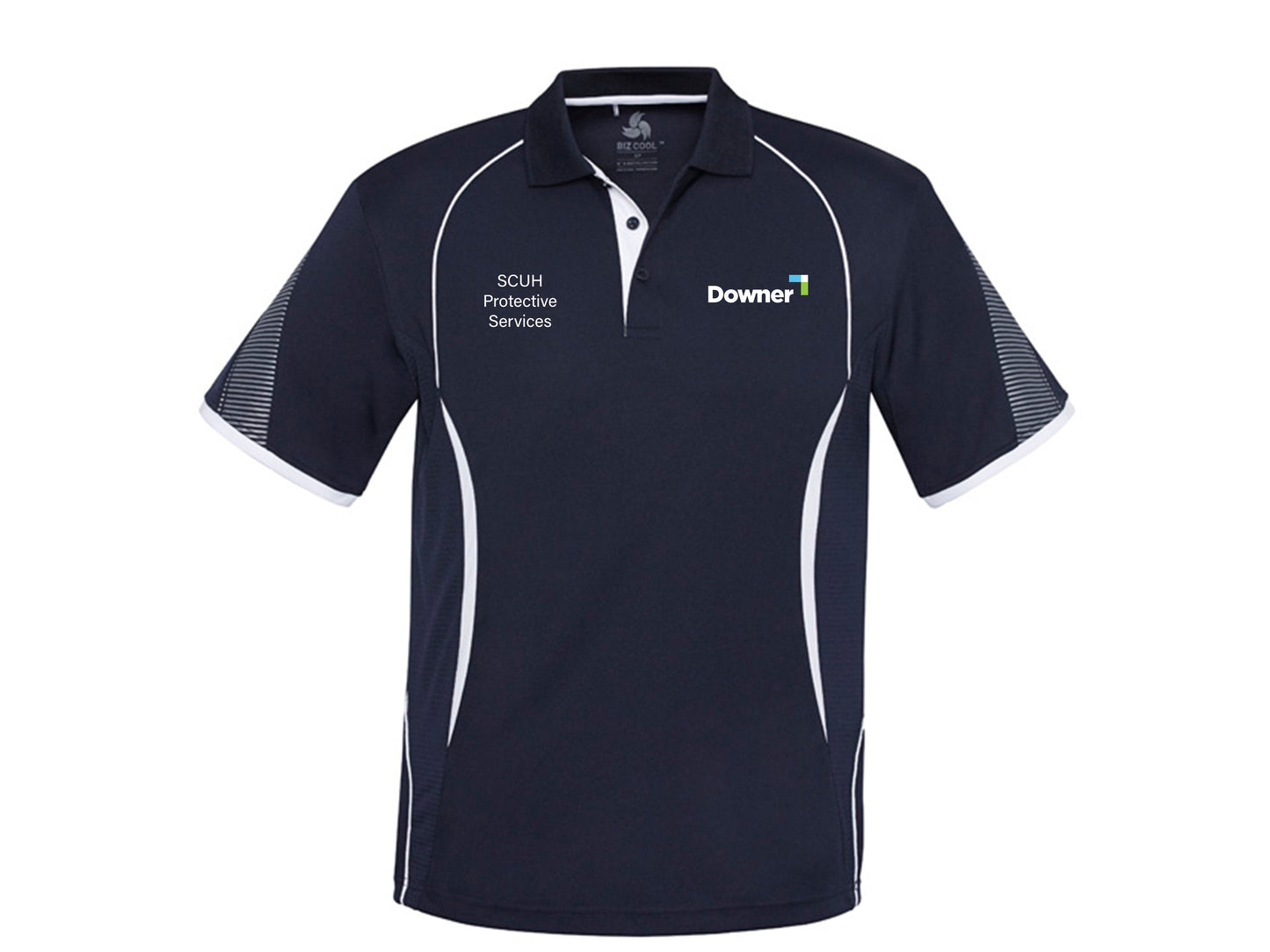 MENS RAZOR POLO - NAVY/WHITE